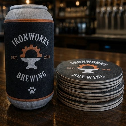Customized dog toys for breweries and taprooms