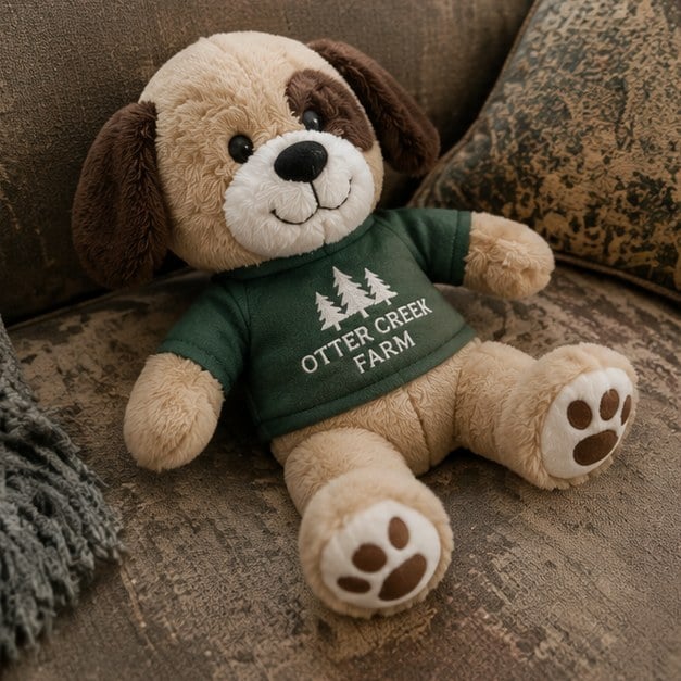 Dog toys with a logo - customer photo